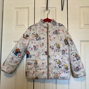 Disney Animators Collection Princess Puffer Jacket Girls size 5/6